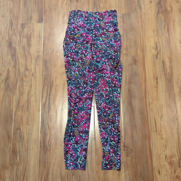 Lululemon Base Pace High-Rise Crop 23" Floral Electric Multicolor Legging Size 2 - Picture 8 of 9